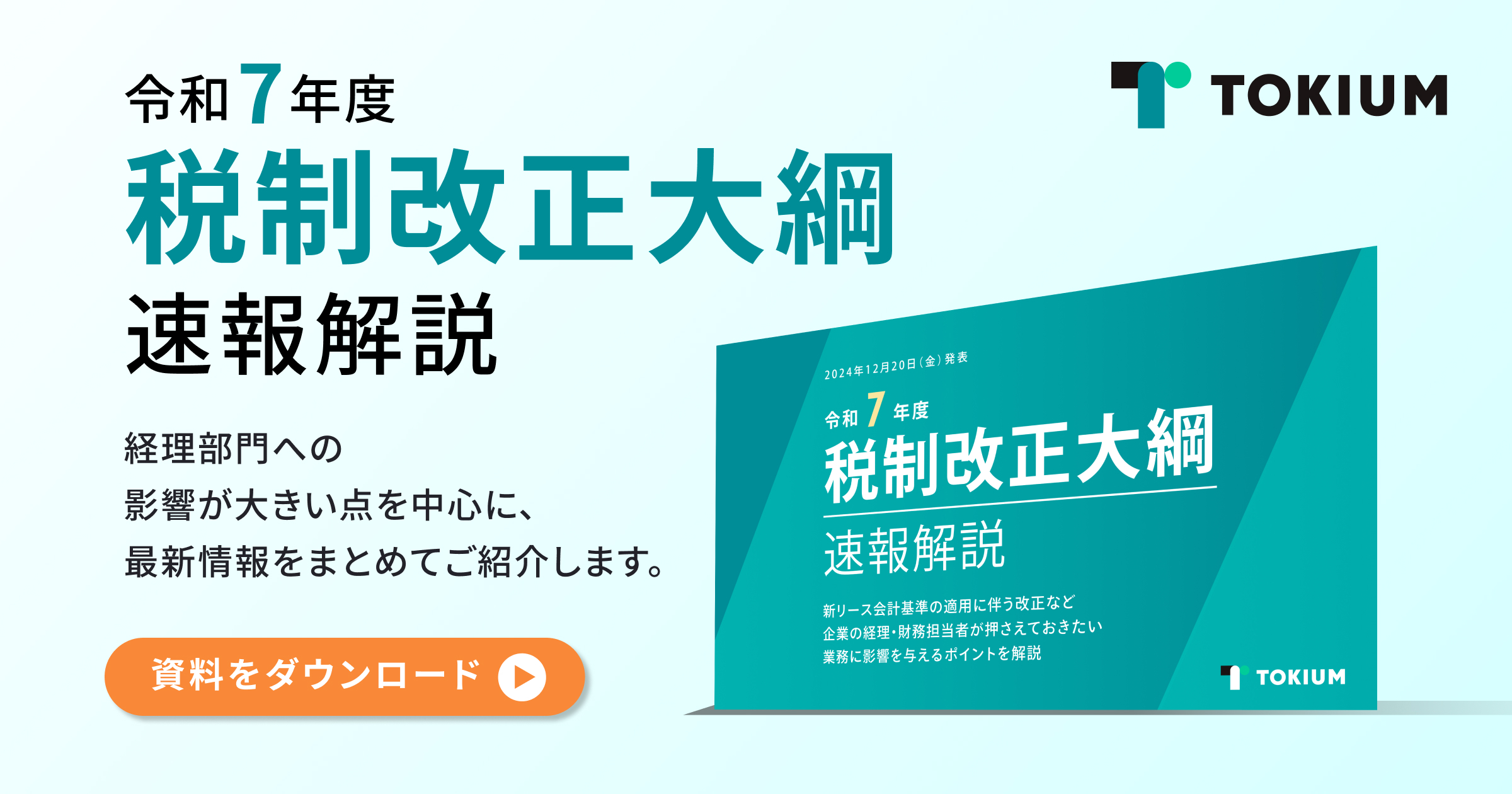 【解説速報】令和7年度税制改正大綱